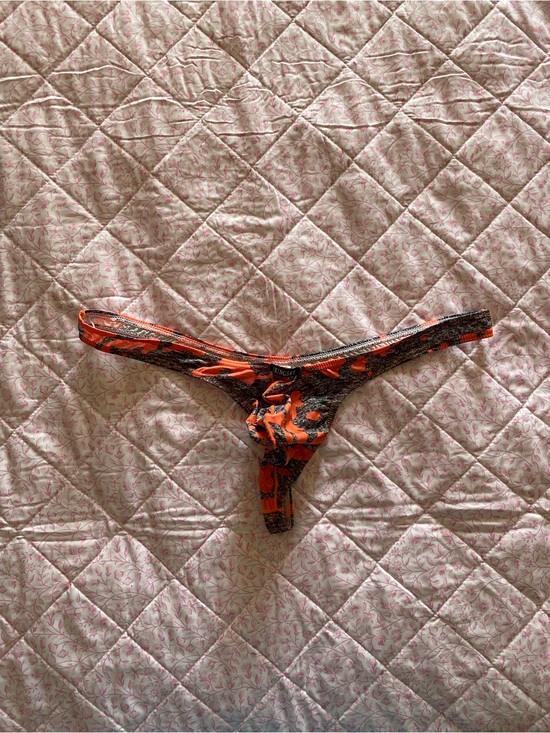 ikingsky Other - Men’s Orange & Charcoal Camo Printed Thong